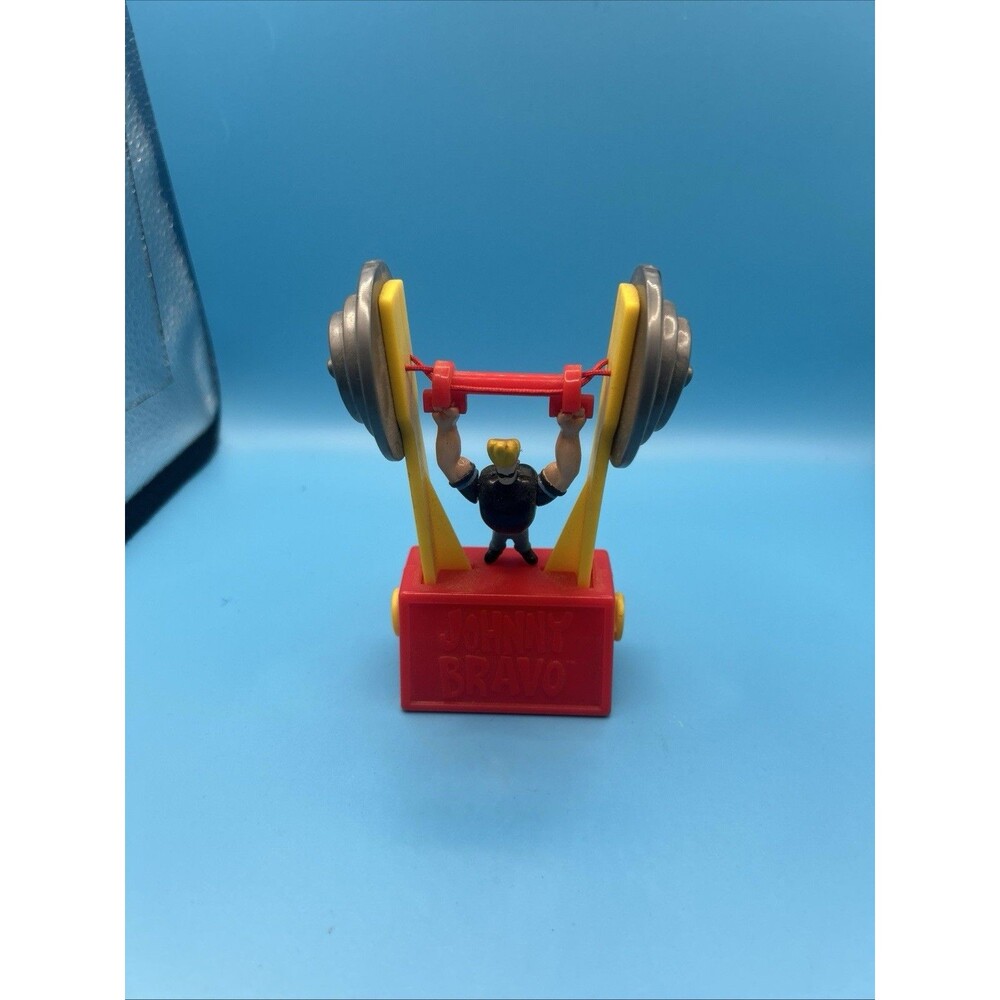 Cartoon Network Johnny Bravo Weightlifting Swinging Toy *WoW*
